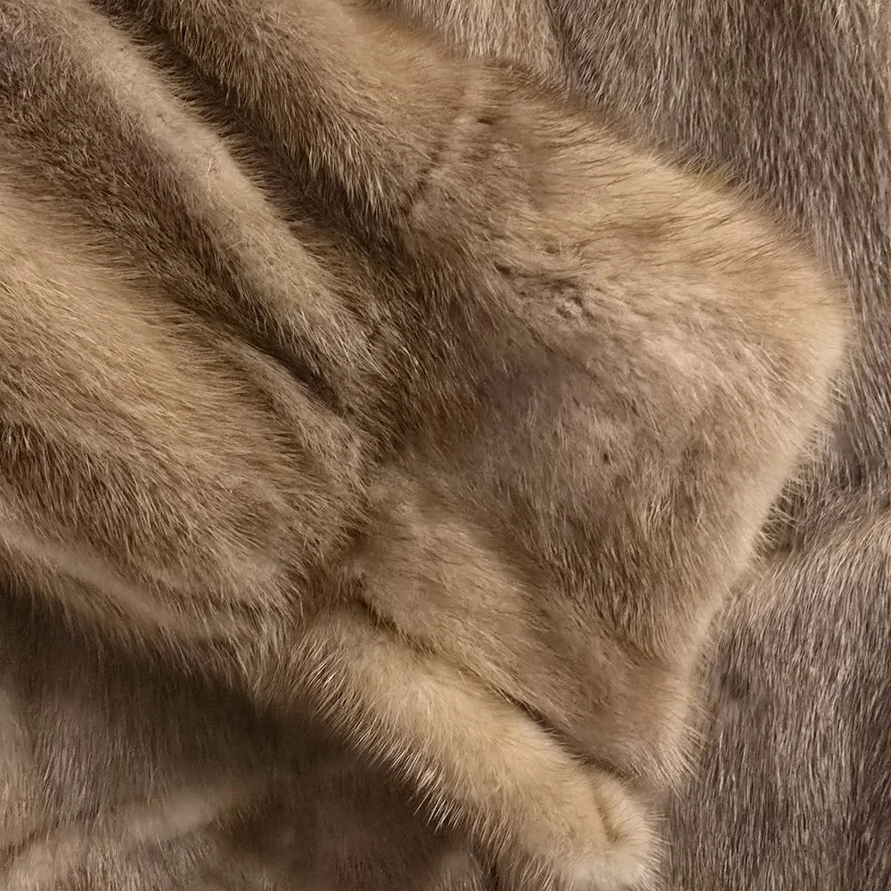 BOSTON FUR VINTAGE Mink Fur Convertible Coat